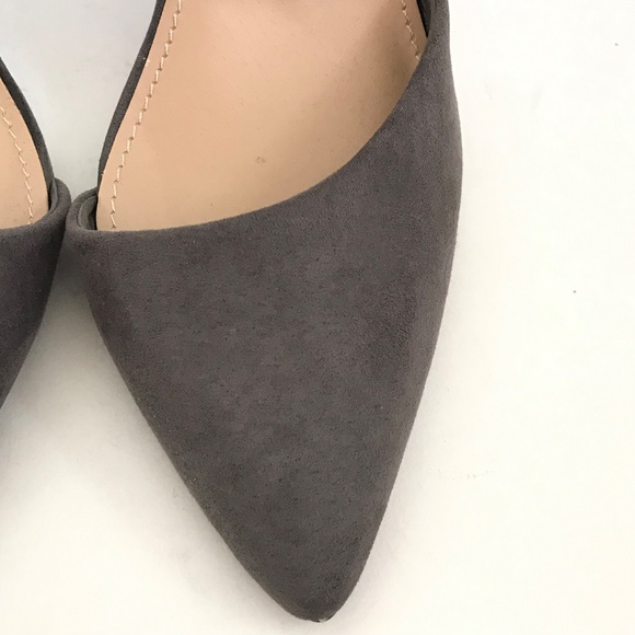 JUSTFAB Eada Stiletto Heels Asymmetrical Pump Pointed Toe Gray Women’s Size 10 - Picture 5 of 16